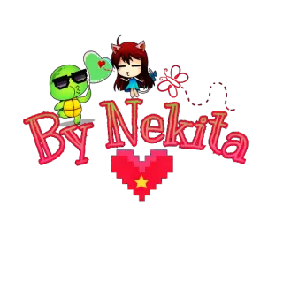 ℹ By Nekita desenho animado, fofo, adesivo, coração, tartaruga, garota anime telegram sticker