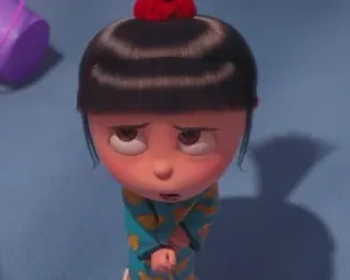 😖 Agnes Despicable Me cartoon, child, character, movie, animation telegram sticker
