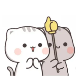🍃 cat, cute, sticker, kawaii telegram sticker