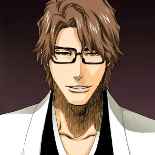 ⚔ Sosuke Aizen Bleach Anime, Manga, Złoczyńca, Okulary, Zło telegram sticker