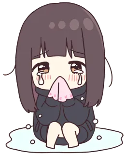 😥 llorando, triste, anime, dibujos animados, lloroso, emocional telegram sticker