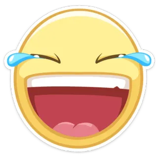 😂 Эмодзи, Смех, Счастливый, Слезы, Лицо, Смайлик telegram sticker