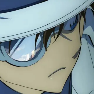 🎭 Conan Edogawa Detective Conan anime, detective, boy, hat, glasses telegram sticker