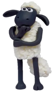 🤔 Shaun the Sheep pecora, cartone animato, claymation, animale, fattoria telegram sticker