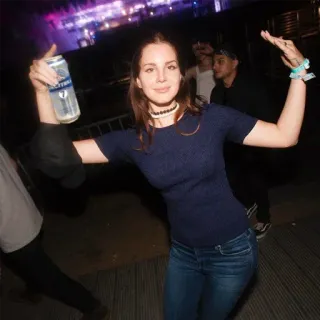🍻 Lana Del Rey Lana Del Rey, singer, music, party, concert telegram sticker