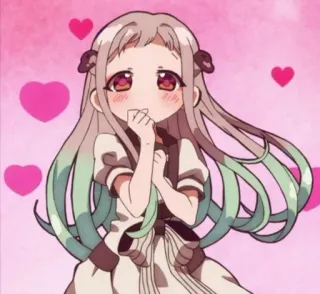 🥰 anime, cute, girl, hearts, cartoon telegram sticker