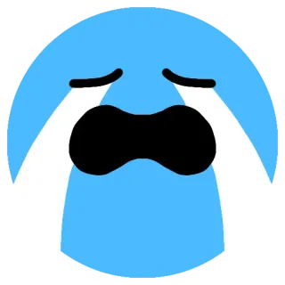 😭 Emoji, weinend, traurig, blau whatsapp sticker