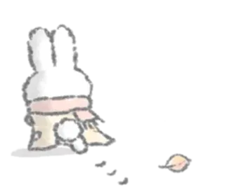 🩹 lapin, animal, mignon, autocollant telegram sticker