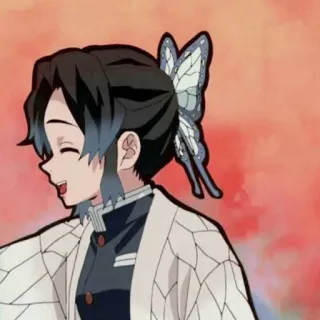 😍 Shinobu Kocho Demon Slayer Anime, Demon Slayer, Shinobu Kocho, Borboleta, Personagem, Sorrindo, Mangá telegram sticker