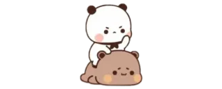 🔰 Cartoon, Bär, Panda, Niedlich, Tier whatsapp sticker