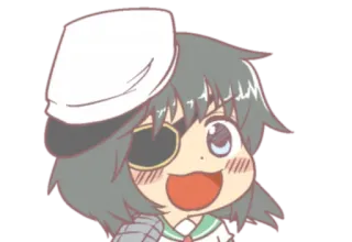 😍 Anime, Ragazza, Carina, Marinaio, Kawaii, Un occhio whatsapp sticker