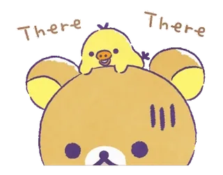 🎀 There There lucu, beruang, anak ayam, menenangkan, binatang, persahabatan telegram sticker