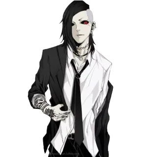 😎 Uta Tokyo Ghoul 애니메이션, 우타, 도쿄 구울, 만화, 캐릭터, 고스 telegram sticker