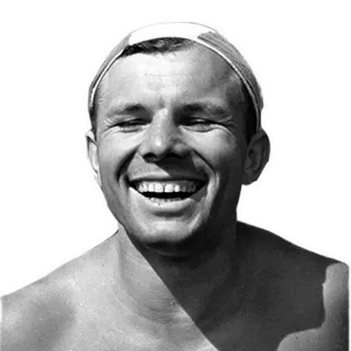 🤣 Yuri Gagarin Yuri Gagarin, cosmonaut, space, Soviet Union, first man in space, hero, USSR telegram sticker