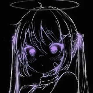 💓 动漫, 女孩, 天使, 光环, 可爱, 卡通, 绘画 telegram sticker