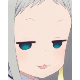 😏 anime, ragazza, arrogante, carina telegram sticker