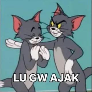 🤝 Tom Cat Tom and Jerry LU GW AJAK telegram sticker