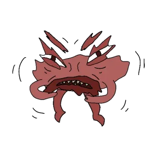 😡 화난, 괴물, 생물, 만화, 이상한, 웃긴 telegram sticker
