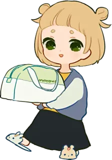 🚶‍♀️ MAYONE fille, mignon, dessin animé, animé, adorable, kawaii telegram sticker