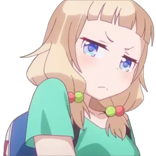🤨 Anime, Garota, Estudante, Desenho animado, Personagem, Fofo, Expressão telegram sticker