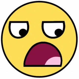 😶 Meme, Rageface, Scioccato, Divertente, Espressione, Trollface telegram sticker