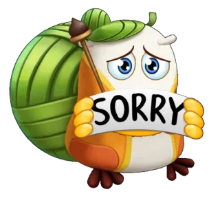 🙏 SORRY maaf, permintaan maaf, imut, karakter, sedih, emosional whatsapp sticker