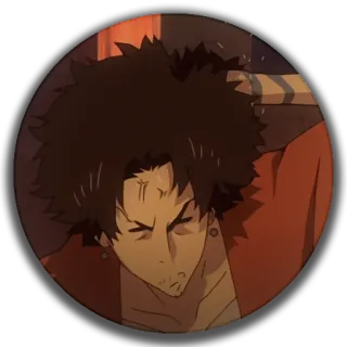 😠 Mugen Samurai Champloo Anime, Samurai, Karakter, Mugen, Samurai Champloo telegram sticker