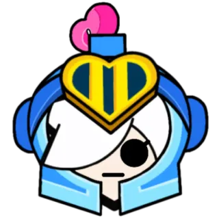 😐 Colette Brawl Stars 珂莱特, 荒野乱斗, 手机游戏, 游戏角色, 卡通, 贴纸 telegram sticker