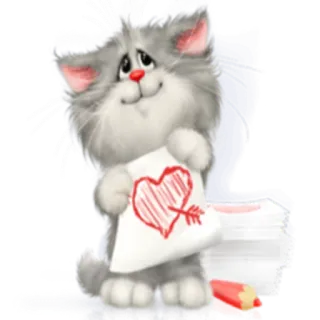 💘 gato, coração, amor, seta, fofo, desenho animado, cartão de felicitações whatsapp sticker