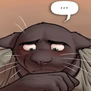 😢 ... cat, animal, sad, cartoon, thinking whatsapp sticker