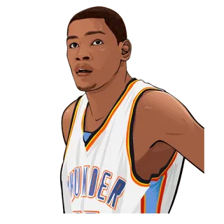 😧 Kevin Durant pallacanestro, atleta, giocatore, Kevin Durant, NBA telegram sticker