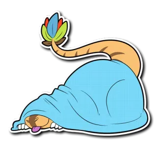 👅 동물, 생물, 귀여운, 만화, 장난기, 담요, 혀 telegram sticker