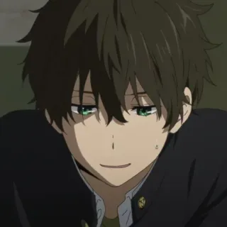 ➖ Oreki Houtarou Hyouka Anime, Personagem, Hyouka, Oreki Houtarou, Mangá whatsapp sticker