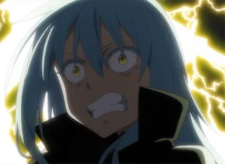 😱 Rimuru Tempest That Time I Got Reincarnated as a Slime anime, Rimuru, Tempest, isekai, slime, fantasy telegram sticker