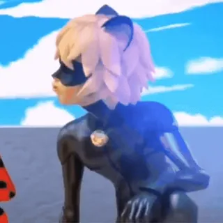 🐾 Cat Noir Miraculous: Tales of Ladybug & Cat Noir การ์ตูน, ซูเปอร์ฮีโร่, แมว, อนิเมะ, ภาพเคลื่อนไหว whatsapp sticker
