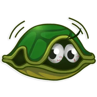 😱 Schildkröte, Augen, verängstigt, Cartoon, Tier telegram sticker