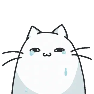 🐱 kot, płacz, smutny, słodki, łzy telegram sticker