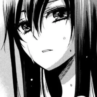 😥 anime, manga, smutne, płacz, dziewczyna, ilustracja whatsapp sticker