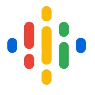 🔵 Google Podcasty, Podcast, Logo, Media, Audio, Rozrywka telegram sticker