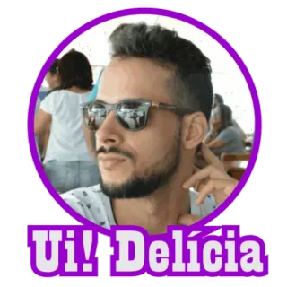 😋 Ui! Delícia pria, kacamata hitam, selfie, potret telegram sticker