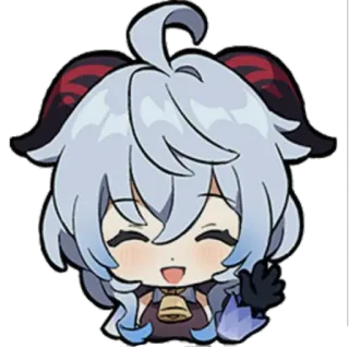 👋 Ganyu Genshin Impact Genshin Impact, Ganyu, Chibi, Anime, Game telegram sticker
