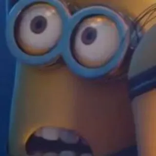 😨 Minion Despicable Me minion, shocked, surprised, cartoon, funny telegram sticker