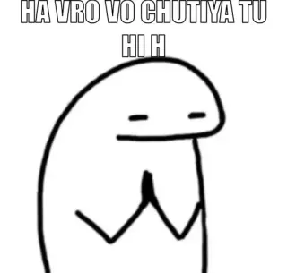 😂 HA VRO VO CHUTIYA TU
HI H meme, offensive, cartoon, white, slang telegram sticker