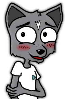 😊 Wolf, Cartoon, Anthropomorph, Tier, Charakter, Fellwesen telegram sticker