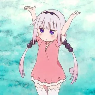 💕 Kanna Kamui Miss Kobayashi's Dragon Maid Anime, Kawaii, Carino, Drago, Ragazza, Kanna telegram sticker
