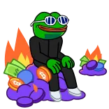 👌 Pepe the Frog pepe, ếch, meme trên mạng, kính râm, tiền điện tử, tiền whatsapp sticker