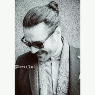 😂 @Banoo.Najaf man, portrait, sunglasses, adult, style, fashion telegram sticker