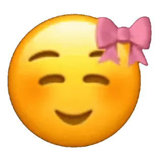 🧸 emoji, smiley face, pink bow, cute, happy, kawaii telegram sticker