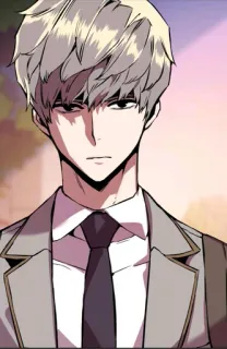 🙁 Anime, Manga, Personaje, Ilustración, Guapo, Hombre, Corbata, Retrato telegram sticker