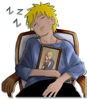 😪 Naruto Uzumaki Naruto 나루토, 애니메이션, 자는, 우즈마키, 캐릭터 telegram sticker
